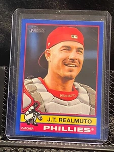 J.T. Realmuto 2025 Topps Heritage Dark Blue Border #143 Phillies - Picture 1 of 2