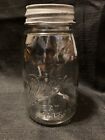 Vintage Drey Perfect Mason Jar #1 Offset Print Clear Quart Jar W/ Zinc Lid