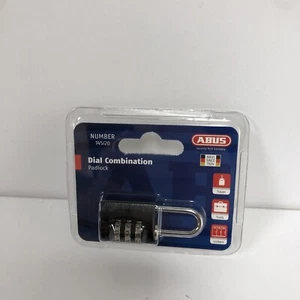 Abus 145/20 Black Combination Padlock Travel/lockers New - Picture 1 of 3