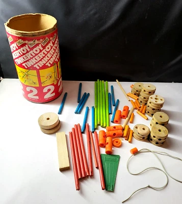 Vintage TINKERTOY Construction Set Gabriel Incomplete - Image 1 of 4