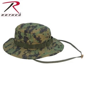 Sombrero digital Woodland camuflado Boonie ventilado ajustado Ripstop Rothco 5827 - Imagen 1 de 1