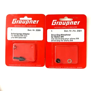 GRAUPNER MOUNTING ADAPTER AND DRIVE DOG DRIVER  NEW OLD INVENTORY - Picture 1 of 3