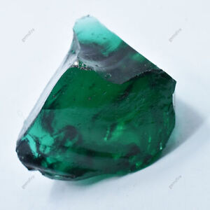 50.0 Ct Green Emerald Lab-Created Uncut Rough CERTIFIED Loose Gemstone Huge Size