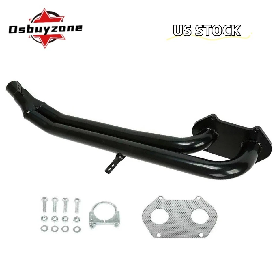 Black New Exhaust Header w/Gasket for 1979-1985 Mazda RX-7 RX7 SA/FB 1.1L 12A US - Image 1 of 4