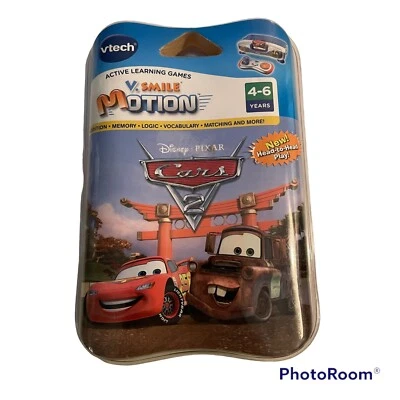 New V Tech V Smile Motion Cyber Pocket Cartridge Disney Cars 2 Game Active    - Image 1 of 2