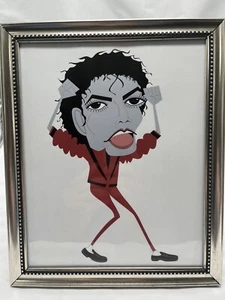 Michael Jackson Pop Art Print Framed 8x10 King of Pop Warhol and Nagel inspired - Picture 1 of 6