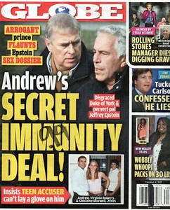 GLOBE Magazine October 4 2021 Prince Andrew Jeffrey Epstein The Rolling Stones - Imagen 1 de 2