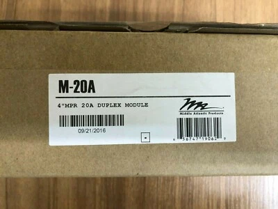 Middle Atlantic M-20A 4" MPR 20A Duplex Module - Image 1 of 3