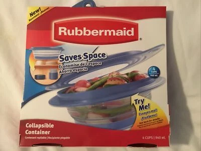 Rubbermaid COLLAPSIBLE 4 Cup Food Storage Container ~ Discontinued ~Hard To Find - Image 1 of 4
