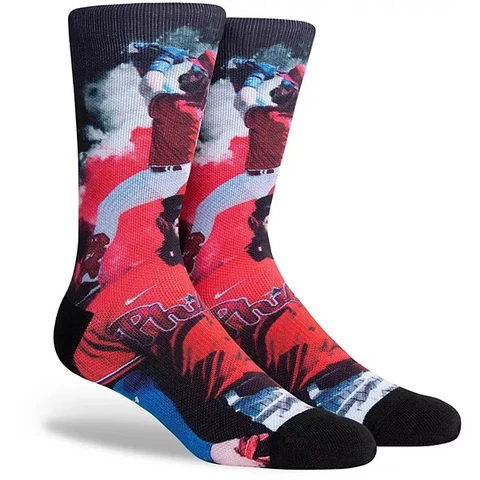 Bryce Harper Voltage MLB Philadelphia Phillies Crew Socks Mens Large Fits 6-12 Cover