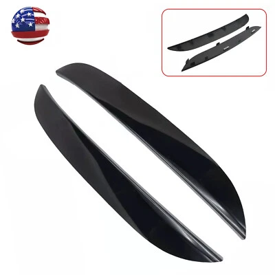 2x Front Bumper Moulding Trims Glossy Black Fit for BMW 7 Series F01 F02 M Sport - Image 1 of 4