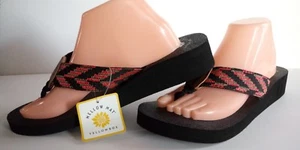 New Yellow Box Emmett Orange Sz.11 Real Yoga Mat women Thong Comfort Sandals - Picture 1 of 12