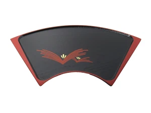 Japanese antique vintage Zohiko lacquered wooden fan-shaped thin tray - Picture 1 of 5