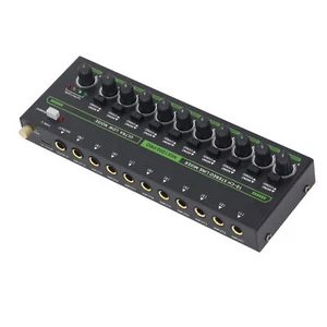 MIX1000 10 Channel Stereo Mixer With RGB Light Low Noise Stereo Mono Switchi Hot - Photo 1/18