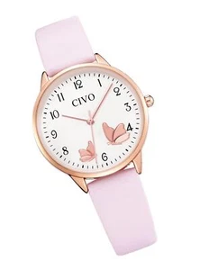 Womens Watches Leather Strap Analog Quartz Wrist Watch Waterproof Fashion - Picture 1 of 9