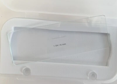 0.1mm Microscope Stage Micrometer Slide Calibration Ruler 1/10 25x75mm - Image 1 of 3