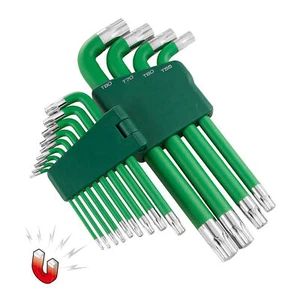 Powerbuilt 13 Piece Long Arm Tamper-Proof Magnetic Torx Key Wrench Set - 941643 - Picture 1 of 4