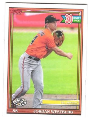 2021 Topps Pro Debut Jordan Westburg #PD-186 - Image 1 of 2