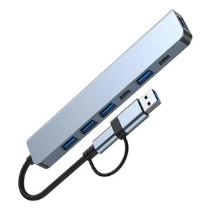 3X(USB C Hub Splitter 7 in 1 USB Extender with 4 USB Port 2 USB C Port for1441 - Afbeelding 1 van 6