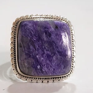 CHAROIT NATUR EDELSTEIN 925 MASSIV STERLINGSILBER HANDARBEIT SCHMUCK RING 3" BIS12" - Bild 1 von 5