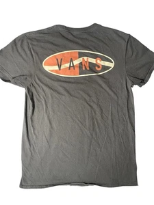 Y2k Vans Shirt Mens Size Medium Black Surfing Skater logo Graphic T Shirt - Picture 1 of 7