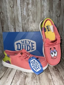 New Hey Dude Wally Funk SpongeBob Patrick Slip-On Shoes Men's Size 10 New in Box - Imagen 1 de 10