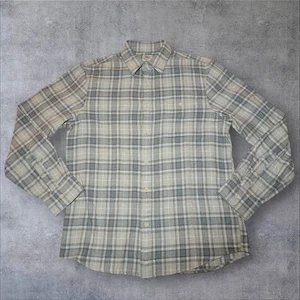 Camisa Faherty Hombre Talla M Franela Cuadros Botón Manga Larga Suave Algodón Orgánico - Imagen 1 de 9