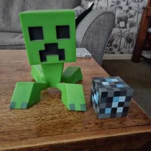 Minecraft Creeper Figure And Diamond Ore Mojang Jinx Solid - Picture 1 of 1