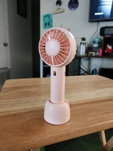 Mini Portable Fan, Pink Small and Powerful Hand Held fans 3 Speed Handheld fan - Picture 1 of 9