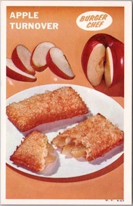 Postal publicitaria de restaurante de comida rápida de la década de 1960 BURGER CHEF "Apple Turnover" - Imagen 1 de 2
