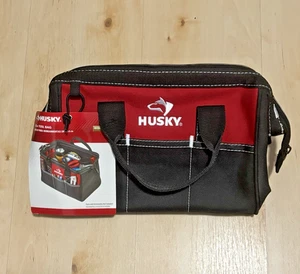 Husky Contractor Multi Purpose Water Resistant Tool Bag Tool Strap Pockets NEW - Picture 1 of 3