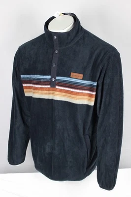 Pullover polar de vellón Cinch para hombre botón a presión azul marino multi MWK1912002 Foto 1 de 4