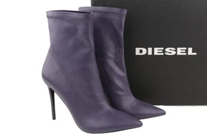 DIESEL D-Yucca AB Women Heels EU40 Purple Coated Kitted Heel Pointed Toe RRP€300 - Picture 1 of 10
