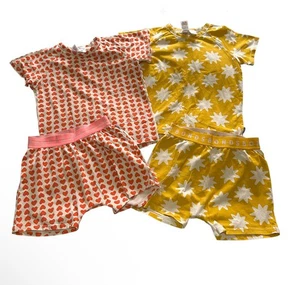 Bonds Pjs Sz 6 Orange Hearts Yellow White Shorts And Tee See Pics Z - Bild 1 von 9