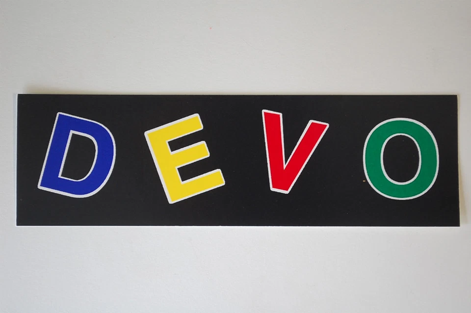 Devo Sticker Vinyl Decal 6.75" X  2" (286) - Image 1 of 1