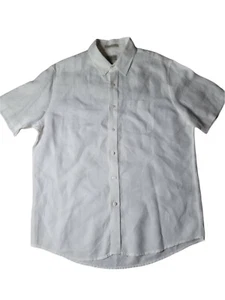 L.L. BEAN Mens Large-Regular Short Sleeve 100% Linen Slightly Fitted 288677 - Picture 1 of 3
