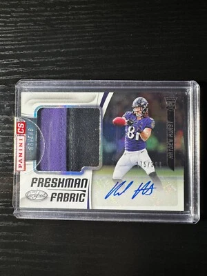 2018 Panini Certified - Freshman Fabric Signatures Mirror #220 Hayden Hurst /399 - Image 1 of 2