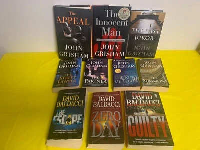 7 John  Grishman (HB/PB) and 3 David Baldacci (PB) - (10) - Image 1 of 4