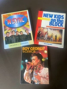 3 Book Lot of Boy Bands Boy George and Culture Club N Sync New Kids on the Block - Picture 1 of 11