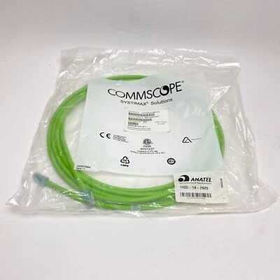 GigaSPEED X10D 360GS10E Solid Plenum Cordage Modular Patch Cord, LightGreen 14ft - Image 1 of 4