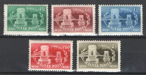 Hungary 1949. Bridge set, normal, PERF. MNH (**) Michel: 1059-1063 A - Picture 1 of 1