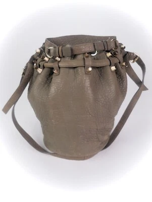 ALEXANDER WANG Diego Textured Leather Bucket Bag Latte Beige Taupe - Image 1 of 4