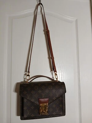 LOUIS VUITTON MONOGRAMA LONA MONCEAU BOLSO DE HOMBRO MONEDERO MALETÍN CARTERA Foto 1 de 4