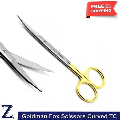 Dental Goldman Fox Tungsten Carbide Tip Trimming Tissues Cutting Suture Scissors - Image 1 of 4