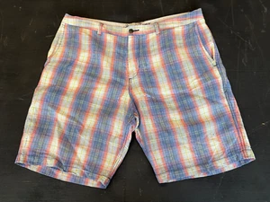Tommy Bahama Shorts Mens 38 W 9.5 L Plaid Linen / Tencel - Picture 1 of 8
