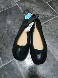 NEW Womens Primark Flat Black Pumps Dolly Shoes Size 7/40 - Picture 1 of 3