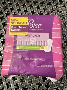 Poise Liners Very Light Absorbency 44 Incontinence Pads - Picture 1 of 5