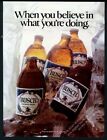 1976 Busch Beer 5 bouteilles photo couleur vintage imprimé annonce