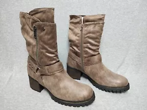 Botas para mujer Carlos by Carlos Santana Georgina caña media color topo talla 11 M - Imagen 1 de 9