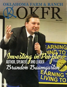 OKFR Oklahoma Farm & Ranch Magazine May 2021 Brandon Baumgarten Beef Cattle - Picture 1 of 2